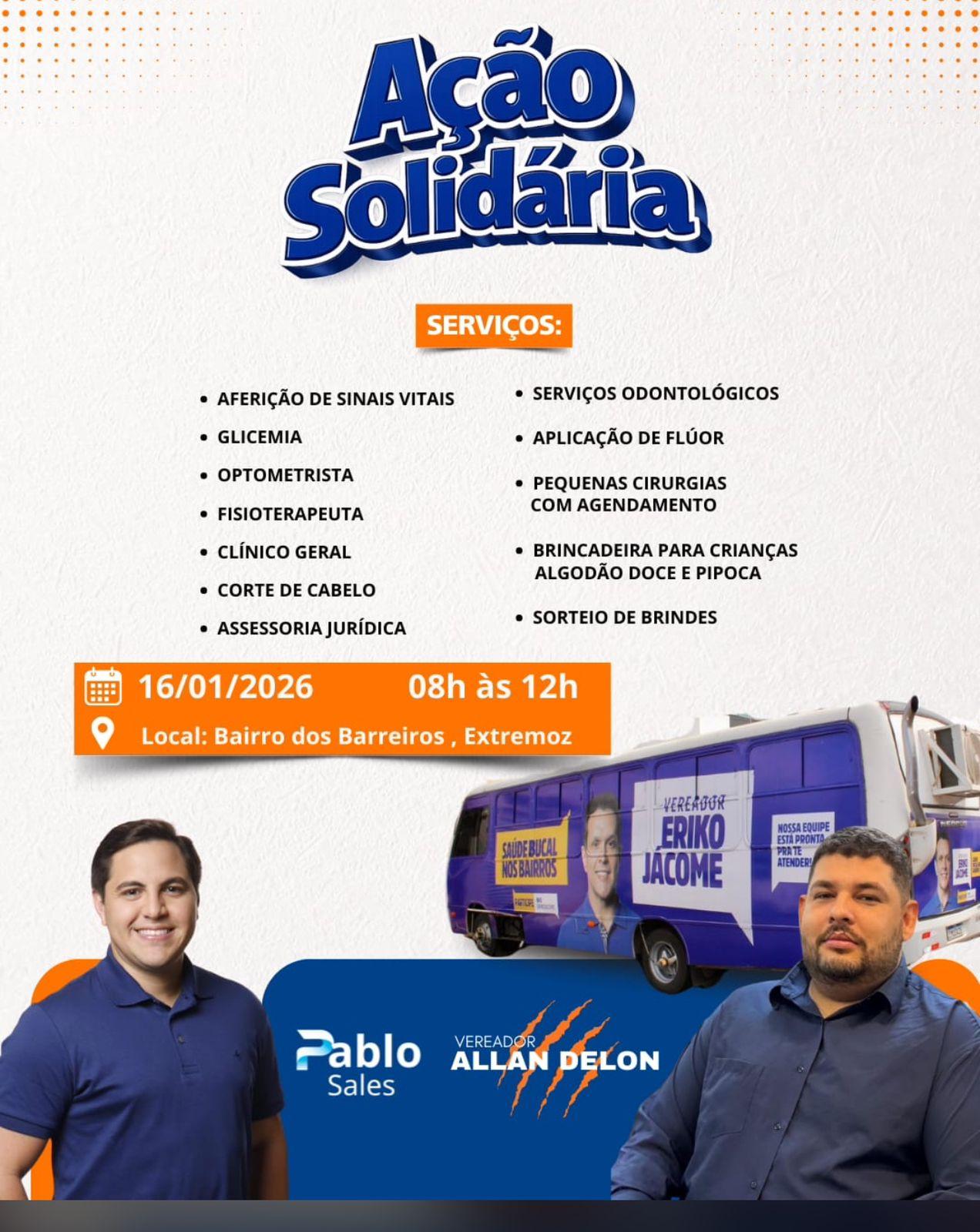 Ação Solidária leva saúde, cidadania e lazer ao Bairro dos Barreiros, em Extremoz