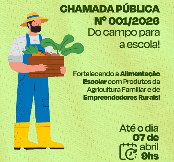 Extremoz abre chamada pública para compra de alimentos da agricultura familiar para merenda escolar