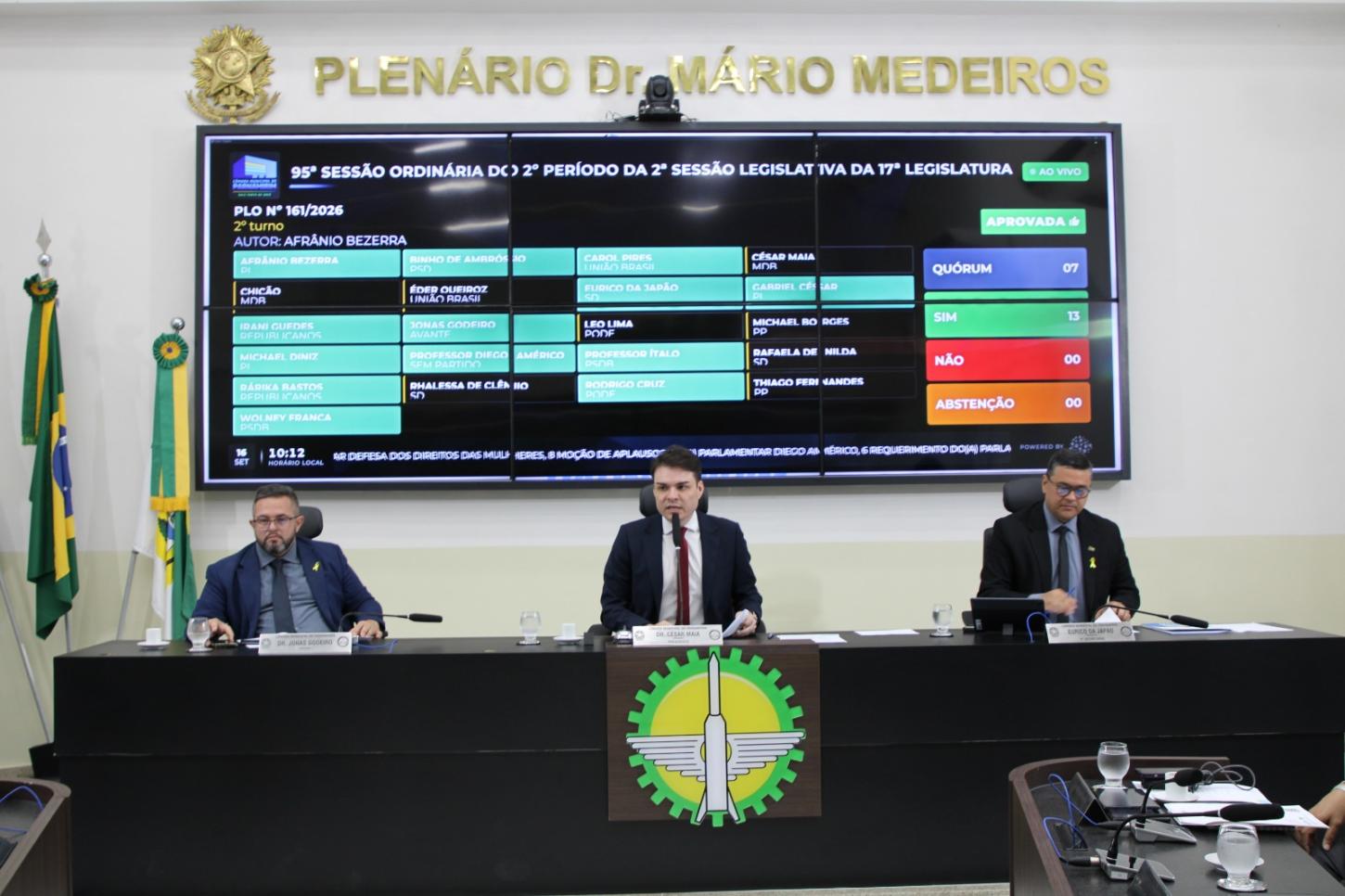 Câmara Municipal de Parnamirim aprova Audiência Pública para LOA 2027